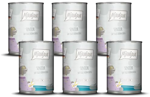 MjAMjAM - Premium Nassfutter für Katzen - Senior - saftiges Hühnchen, 6er Pack (6x400g), getreidefrei