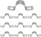 VIKKSAER 10Pcs U-Bolt Clamp, 304 Stainless Steel U-Shaped Bracket, 2 Hole U-Tube Strap Clamp for Hose Clamp Pipe Clamp, 25mm (1-1/4 inch)