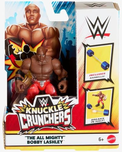WWE Knuckles Crunchers Figur 10 cm – Figuren Bobby Lashley + Zubehör