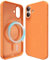 oakxco für iPhone 16 Hülle Magsafe Silikon Handyhülle Bunt, Ultra Dünn Slim Case Einfarbig Handy Hülle Mädchen, Magnetisch Induktives Laden Schutzhülle Matt Silikonhülle Glatt TPU Gummi, Neon Orange