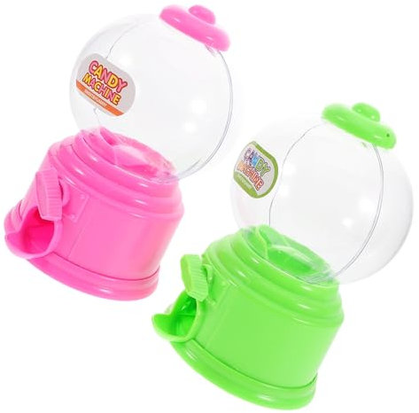 TOYANDONA 2 Uds Máquina De Azúcar Giratoria Mini Máquina Expendedora De Goma Juguetes De Máquina De Dulces Mini Dispensadores De Dulces A Granel Dispensador De Dulces Para Niños Mini