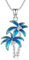 XIXLES Palme Halskette S925 Sterling Silber Kokosnuss Baum Halsketten für Frauen Strand Ozean Palm Anhänger Halsketten Schmuck Geschenke