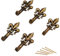 Set da 15 Ganci Bronzo, Appendino per Quadro, Forma Giglio, Fiorentino con Chiodi da 17 mm, Ganci da 4,5 cm /66884