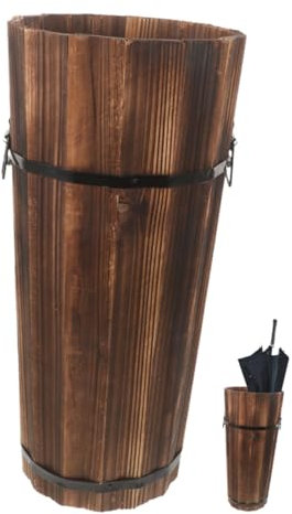 RORPOIR Grand Support De Rangement Pour Parapluies Tube Moderne Construction Robuste En Bois Design Minimaliste Style Nordique