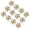 Warmhm 1 Satz 12st Weihnachtsblume Weihnachtsschmuck Selber Machen Weihnachtsstern-rebendekorationen Großer Christbaumschmuck Glühbirnen Weihnachten Weihnachtsdekoration Plastik Golden