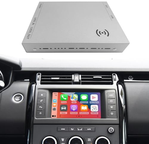 Wireless Carplay Android Auto Radio Retrofit Kit Decoder Receiver SmartBox Kompatibel mit Land Rover/Jaguar mit Bosch Harma System/Freelander 2 /Discovery/Range Rover/Evoque/Jaguar XE XF