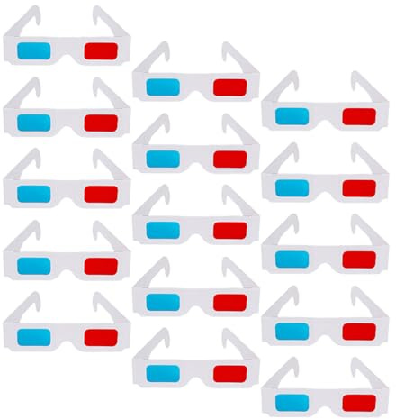 CONGARTENO 150PCS Disposable Cardboard Glasses with Red Cyan Anaglyph Lenses for Movie Classroom Comics Book Viewing Lightweight Paper Stereoscopic Glasses for Parties and Group Entertainment