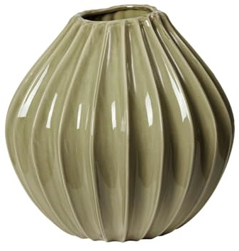 Broste Copenhagen Wide Vase L Dry sage 30cm