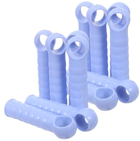 IDEANATEGRATE 10 Pezzi Copertura Manico Scopa in Plastica Blu, Resistente e Antiabrasione, Tappo Terminale per Manico Scopa e Bastone per Pulizia Casa
