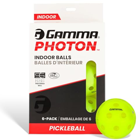 Gamma Sport Photon Innen pickleballs, High-Vis Optik grün usapa zugelassen Pickleball Kugeln (3 Pack, 6 Pack, 60 Pack)
