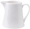 AMBITION Milchkrug WELLE/KUBIKO Milchbecher Milchkännchen Milchtasse Fassungsvermögen 200 ml Nutzvolumen 100 ml Porzellan Weiß