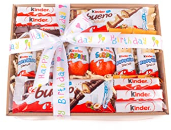 Kinder Chocolate Gift Box - Selection of Bueno, Surprise Eggs, Happy Hippo & Milk Bars - Perfect for Christmas, Birthday & Thank You Presents for Kids & Adults