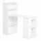 HOMCOM Scrivania Computer con Libreria Porta PC Salvaspazio, Tavolo da Pranzo per Ufficio e Studio, 120x55x120 cm, Bianco