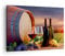 Bilder auf Leinwand Wein Weinberg Sommer Leinwandbild mit Rahmen 70x50cm Wandbilder Dekoration Wohnzimmer Schlafzimmer Küche Deko Klein Wanddeko Bild Wand Kunstdruck Art Wall Decor Canvas AA70x50-4125