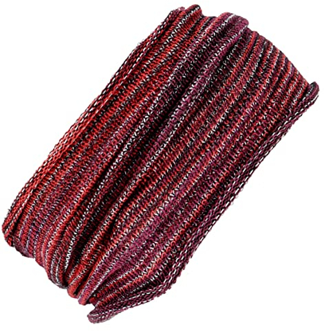 GURU SHOP Magic Hairband, Dread Wrap, Schlauchschal, Stirnband - Haarband Rot/weiß, Herren/Damen, Baumwolle
