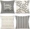 YCOLL Kissenbezug 4er Set Kissenbezüge leinen Kissenhülle Dekokissen für Sofa Gartenbett Couch Kissen 55x55cm