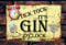 Metal Signs - Tick Tock Gin O'clock Logo. Man Cave Tin Metal Sign Hanging Wall Plaque Kitchen Shed Garage. Small (15cm x 10cm)