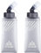 Azarxis TPU Faltbarer Soft Flask, BPA-Frei Trinkblase Trinkflaschen Wasserflasche für Trinkrucksack Fahrrad Klettern Sport (250ml - Grau - 2 Stück - Aktualisierte Version)