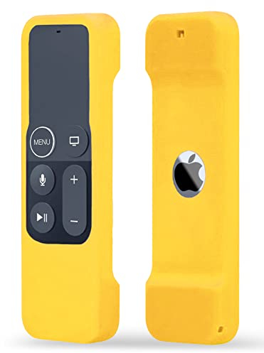 TOKERSE Silikon-Schutzhülle, kompatibel mit Apple TV 4K/HD Siri Remote (1. Generation), rutschfest, stoßfest, weiche Fernbedienung, kompatibel mit Apple TV 4K 5. / 4. Generation Siri Fernbedienung,