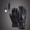 Liummrcy Heated Gloves,Electric Rechargeable Battery Heat Gloves,Hot Hands Warmers,Electric Winter Thermal Gloves USB Touchscreen Waterproof Leather Black for Women Men Skiing Cycling