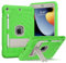 Herize iPad Case 10.2 inch 9th/8th/7th Generation with Pencil Holder | Protective iPad 10.2 Case 2021/2020/2019 for Kids | Heavy Duty Shockproof Cases W/Stand for iPad 9/8/7- Green&White
