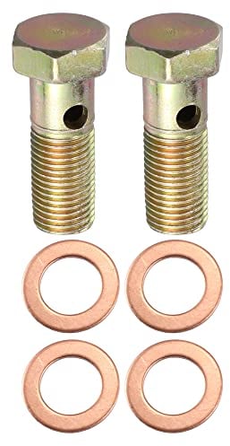 X AUTOHAUX 2 Satz Single Banjo Bolzen Bremse Anschluss Adapter M12x1.25 Gewinde