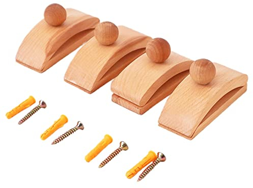 ORTUH Tapisserie-Wandaufhänger | 4 Stück Holzdecken-Wandaufhänger | Decken-Aufhänger-Klemmen, Teppich-Display, Wand-Clips für Steppdecken, Wandteppiche, Stoffhandwerk