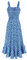 GRACE KARIN Kleid Hochzeitsgast Damen Geblümt Kleid Casual Freizeitkleid Böhmisch Maxikleid Strandkleider Ärmellos Cocktailkleid 2XL Blau-Weiß Blume