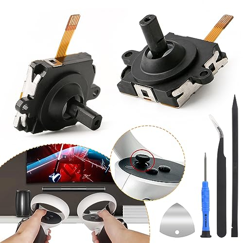 RongZy Analoge Joystick Ersatz für Oculus Quest 2 Analog Thumbstick 3D-Joystick für Oculus Quest 2 Controller Joystick Analog Daumenstab mit Werkzeugsets