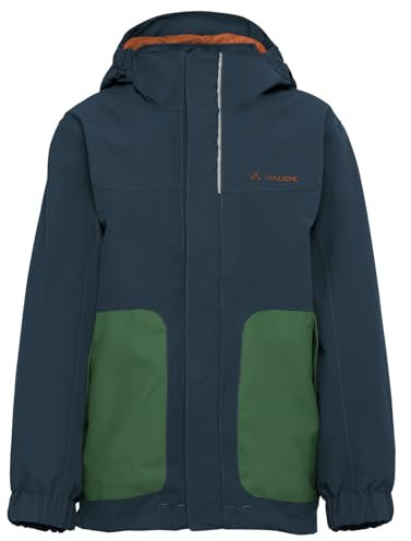 VAUDE Unisex Kinder Kids Campfire 3in1 Jacket Iv, Dark Sea/green, 146-152 EU