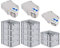 PROREGAL SuperSparSet 10x Eurobox NextGen Grip mit Scharnierdeckel und blauen Schiebeschnappverschlüssen, HxBxT 17x30x40cm, 16 L, Grau, Griffe geschlossen, Eurobehälter, Transportbox
