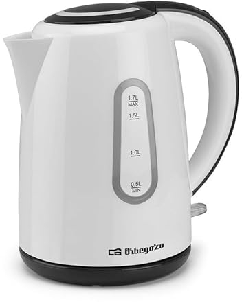 Orbegozo HERVIDOR 1.7L 2.200W BLANCO RESISTENCIA OCULTA VISOR NIVEL AGUA