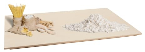 Spianatoia in Betulla, Stendipasta Fresca, Pizza e Dolci, 57X37X0,9hcm, Con Gradino Antiscivolo, Impastare e Stendere