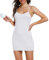 Sopesil Fond de Robes Lingerie Femme Chemise de Nuit Modal Jupon sous Robe Bretelles Elégant Mini Robe Sexy Jupon Robe de Mariée,Blanc,M