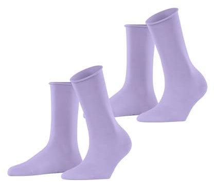 ESPRIT Basic Pure Multipack W So algodón lisos 2 pares, Calcetines Mujer, Morado Lupine 6903, 35-38