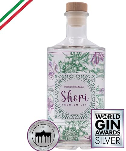 SHORI Passion Fruit e Mango Premium Gin 70 Cl Artiginale Italiano Silver World Gin Awards 2024-4 Premi Internazionali - Gin Artigianali