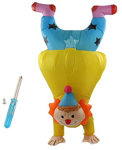 Jeffergarden Aufblasbares Ganzkörperkostüm für Erwachsene, Lustiges Clown-Kostüm für Party, Maskerade, Cosplay, Weihnachten und Ostern, Aufblasbare Kleidung