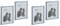 Relaxdays Bilderrahmen 2er Set, 15x20 cm, Passepartout 10x15 cm, Glasscheibe, Fotorahmen zum Stellen & Hinhängen, Silber (Packung mit 2)