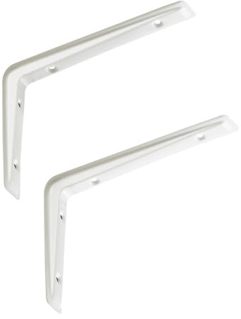 SOTECH 2 Stück Regalkonsolen RK15 weiß 172 x 121 mm | Regalwinkel Regalträger Wandkonsolen Regalhalter Konsolen Winkel Regalhalterung