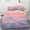 BettwäSche 135x200 Wolken Bettbezug mit 2 Kissenbezug 80x80 cm Weiche und Angenehme 120g Mikrofaser Bettwaren Rosa Bettwäsche-Sets 3-Teilig mit Reißverschluss für Einzelbett