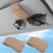 Sunglasses Holders for Car Visor,Car Magnetic Glasses Holder Leather Sunglasses Clip and Ticket Card Clip Suitable for Car Interior Visor and Different Size Eyeglasses. (Beige/2)