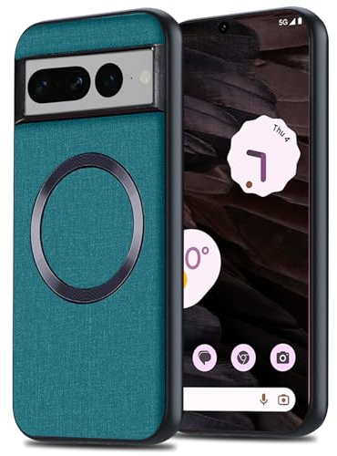 Yhsvie Magnetische Handyhülle für Google Pixel 7 Pro Hülle 6.7” kompatibel mit MagSafe, Dünn Anti-Fingerabdruck Schutzhülle Stoßfeste Case für Pixel 7 Pro 5G mit TPU Cover für Autohalterung Blau