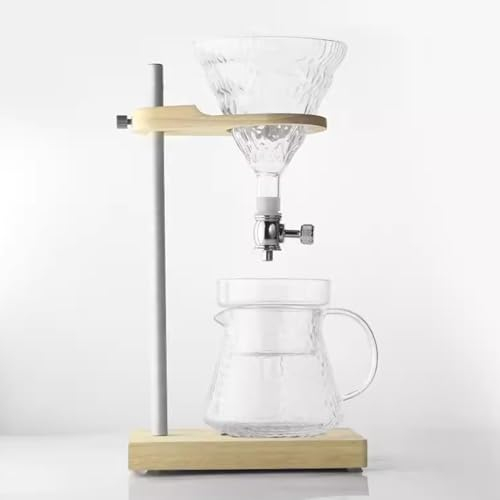 Machine à café goutte à goutte à froid – Cadeau parfait pour les amateurs de café, carafe en verre, technologie goutte à goutte, support de réglage de la hauteur – Cafetière glacée pour thé et café