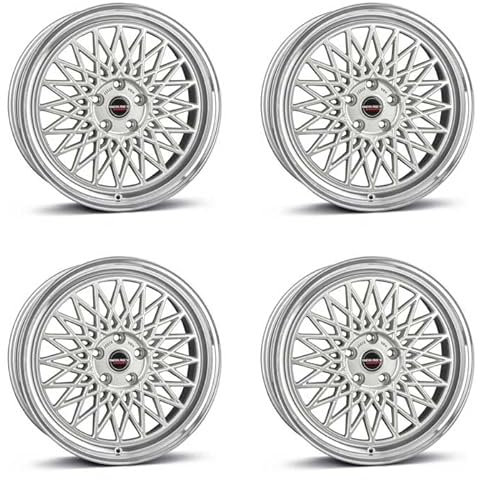 4x Borbet Felgen B 8.0x17 ET45 5x112 silver rim polished kompatibel mit BMW 1 X1 X2