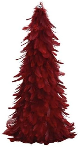 Tannenbaum Feder Rot Weihnachten Klein Modern 40 cm