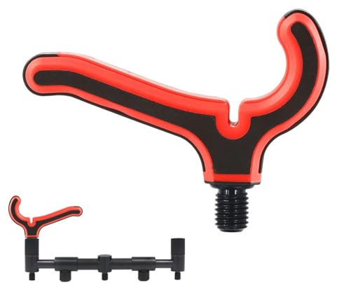 Yhsioaklo Rutenhalter Ruten-Set Rutenauflage Rod Pod Mit Bissanzeiger Und V-Auflage Rutenständer Aus Aluminium Für 4 Ruten Mit Teleskopfüßen Angel-Ständer Mit