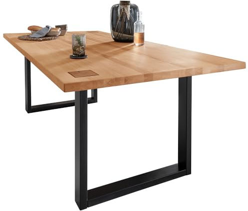 Lomadox Esstisch 180x90 cm Speisetisch Esszimmertisch Tisch Esszimmer Esszimmermöbel Buche massiv geölt