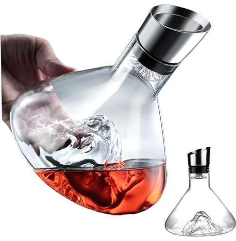 DÉCANGER DE VINE 1500 ML DÉCANTER DE VIN AERATOR Aérateur de vin en cristal en cristal avec un carafeur de vin de fond Iceberg Bottom