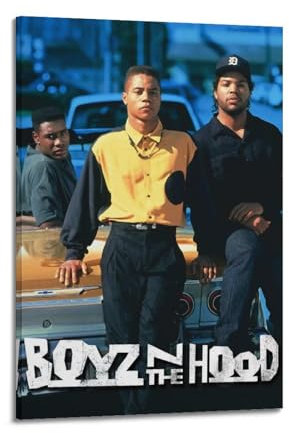 RISUANHENM Boyz N The Hood Poster, Raumdekoration, künstlerisches Poster für Zimmer, ästhetische Leinwand, Wandkunst, Schlafzimmerdekoration, 20 x 30 cm, Rahmenstil