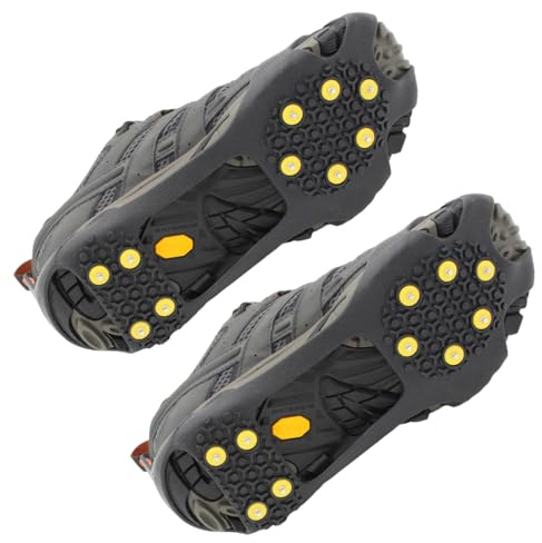 Lifeswonderful - Snow Cleats for Shoes - Studded Crampon Ice Spikes for Boots - Ideal for Improved Safety & Traction in Winter